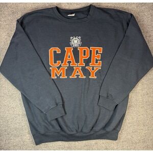 Cape May Crewneck Sweatshirt XL Navy USA Coast Guard Tourist Pullover